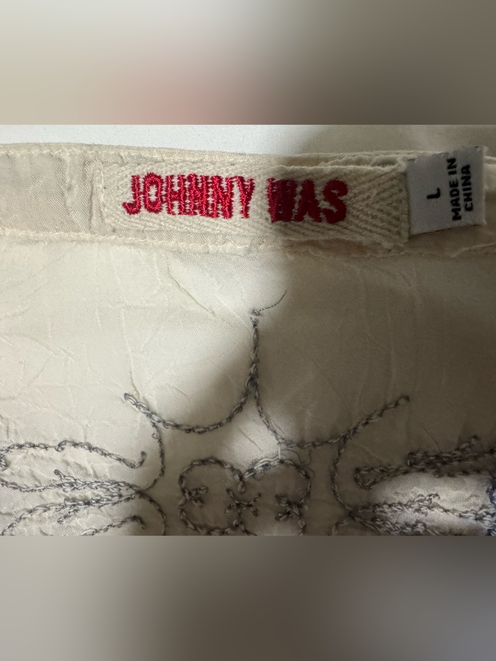Johnny Was Alessa Tunic Long Top Shirt Floral Embroidery Shell Size Large - Picture 3 of 8